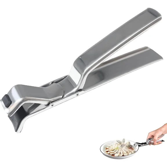 CRESTIN- Stainless Steel Anti-Scald Bowl Clip Plate Holder Pot Lifter Heat Resistant Grip
