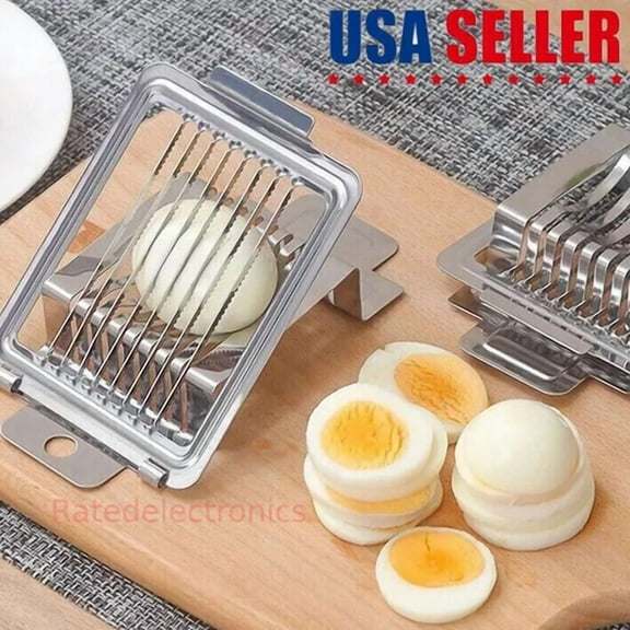 CRESTIN- Stainless Steel Hot Boiled Egg Slicer Cutter Mushroom Tomato Ham Kitchen Chopper