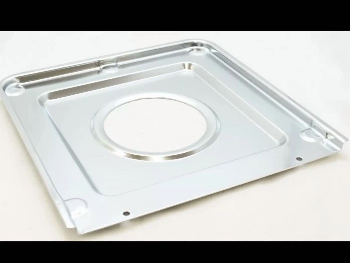 CRESTIN- Stanco 9" X 9.25" Chrome Square Gas Range Drip Pan, 950S 2 Pack