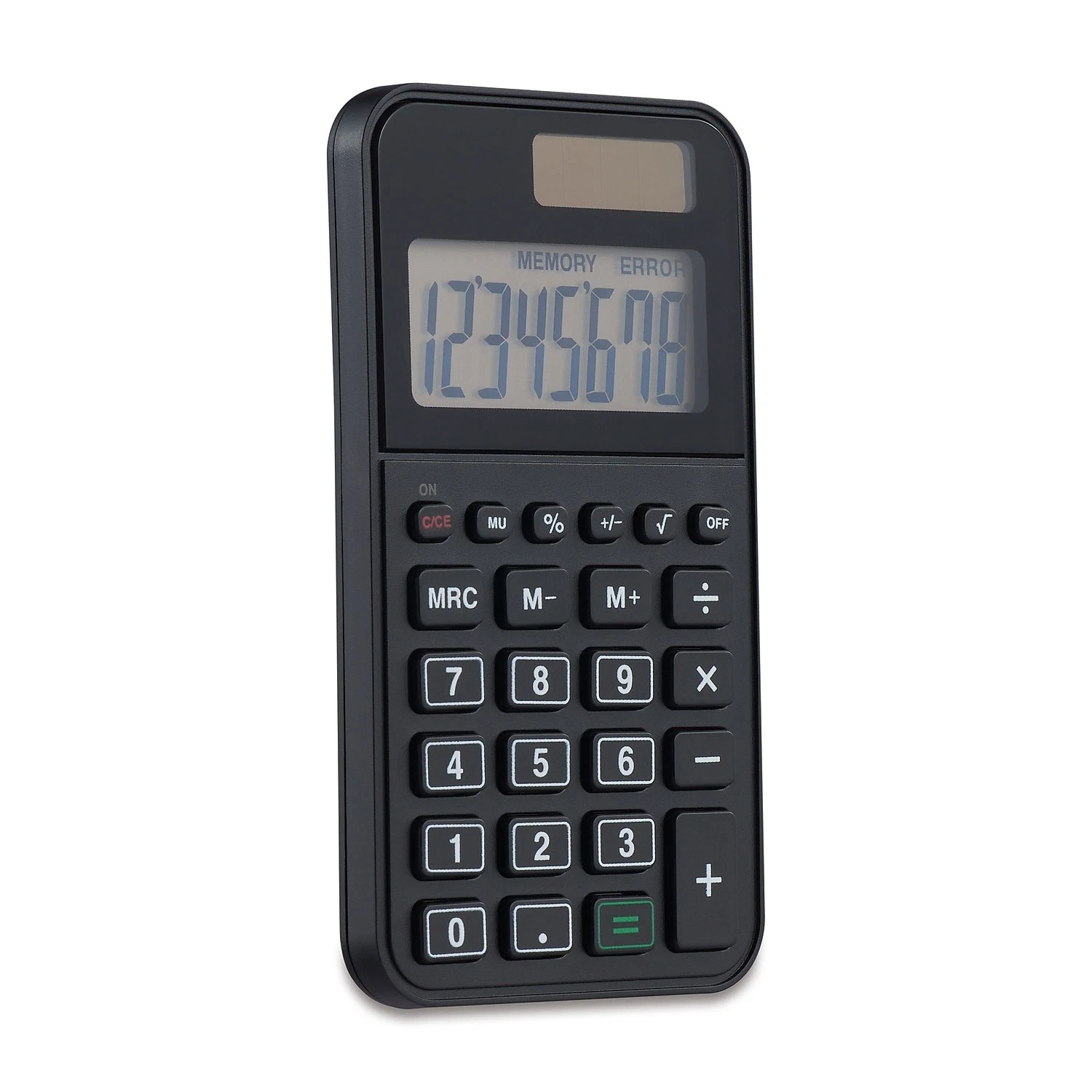 CRESTIN- Staples 8-Digit Solar And Battery Basic Pocket Calculator Black 3/Pack