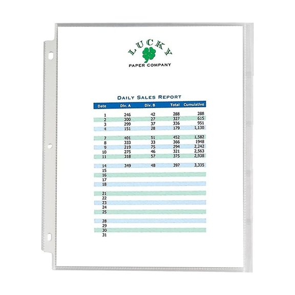 CRESTIN- Staples Light Weight Sheet Protectors 8.5" X 11" Semi-Clear 100/Bx 812755