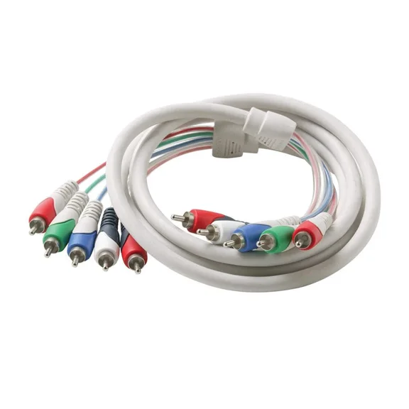CRESTIN- Steren 6Ft Ivory 5-Rca Mini Component A/V Cable For High-Definition Video Transf