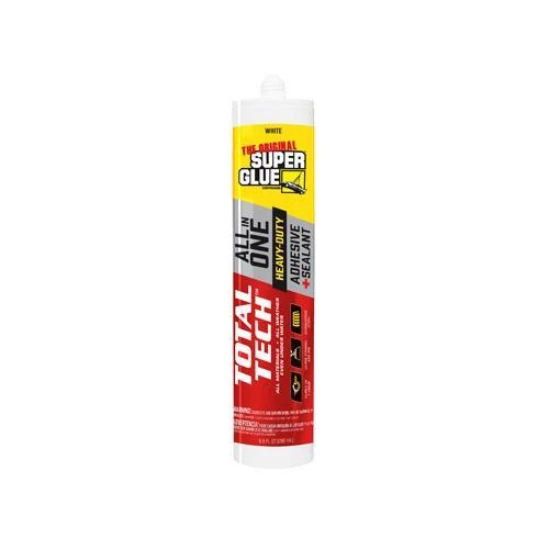CRESTIN- Super Glue Corp/Pacer Tech Total Tech Cartridge Sealant, White, 9.8-Oz.