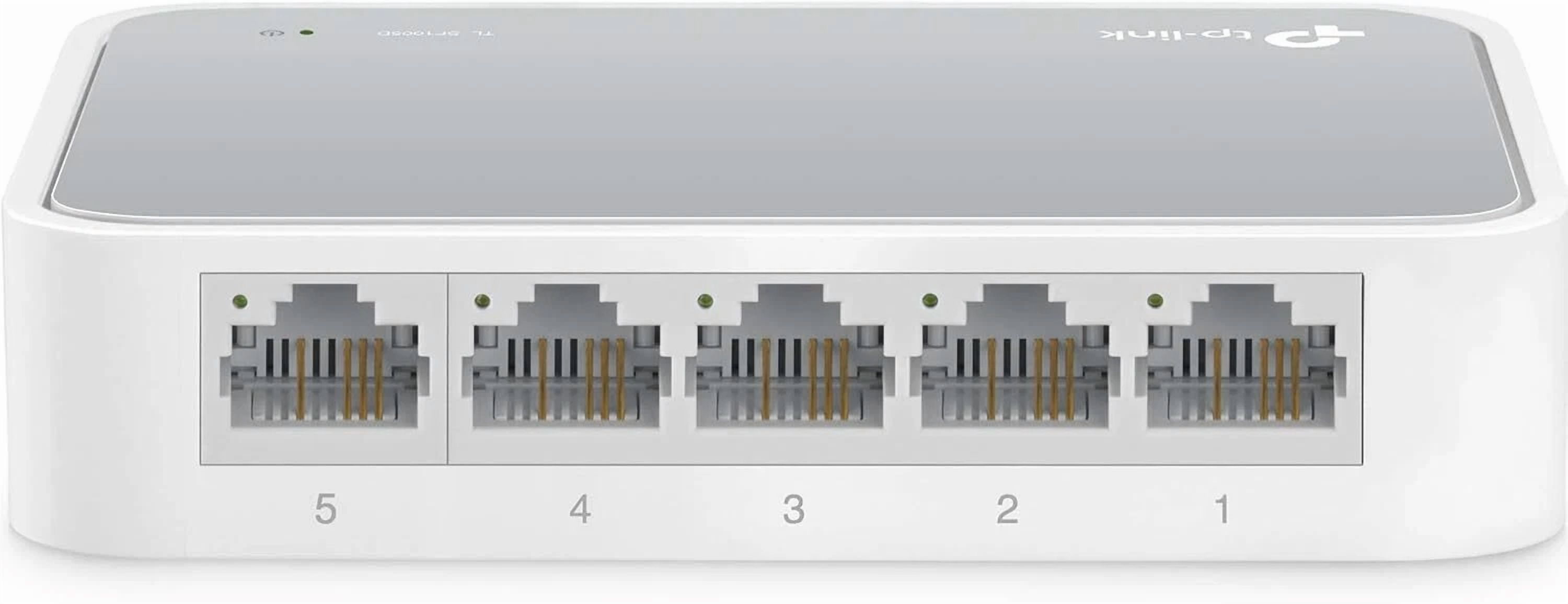 CRESTIN- Tp-Link 5-Port Fast Ethernet Switch Tl-Sf1005D – Plug & Play, White