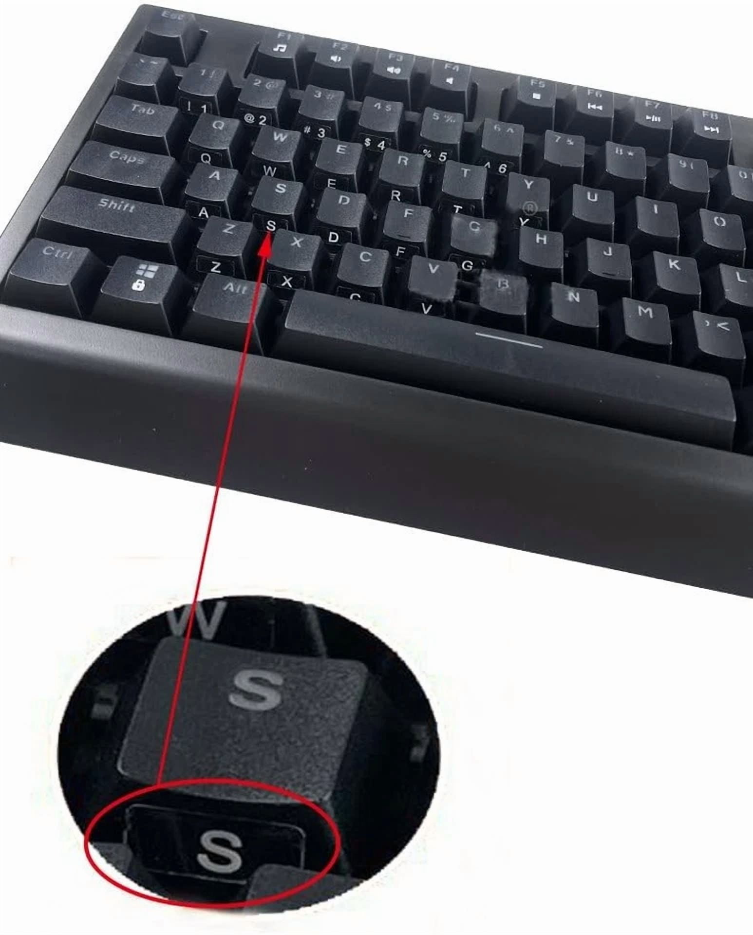 CRESTIN- Transparent Background - Side Sticker, White Lettering - English Full Keyboard
