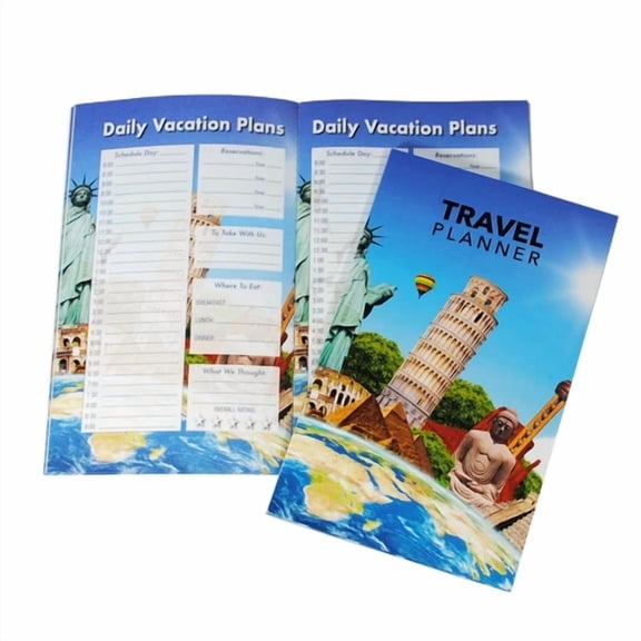 CRESTIN- Travel Planner And Scrapbook, 3 Trips, 15 Page Protectors