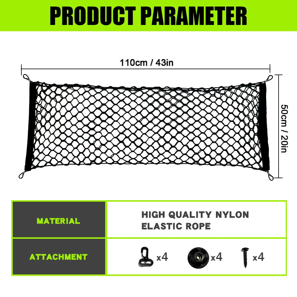 CRESTIN- Trunk Car Accessories Envelope Style Suv Cargo Net Storage Organizer Universal