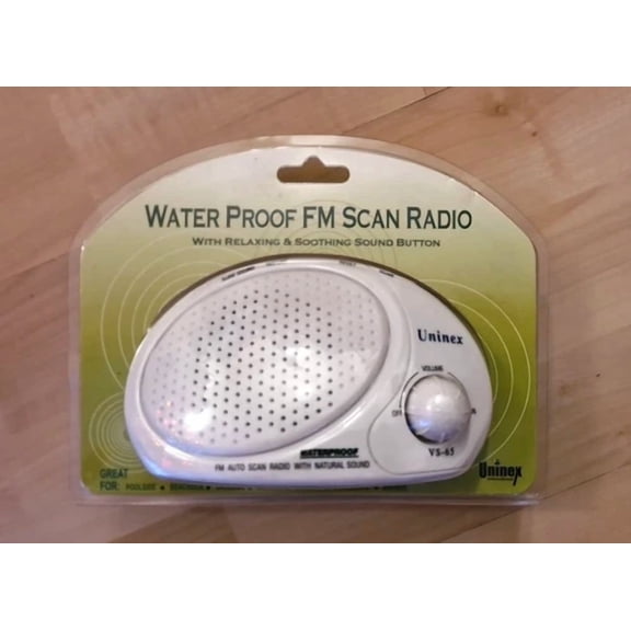 CRESTIN- Uninex Waterproof Fm Scan Radio Vs-65 Portable Radio Soothing Relaxing Button