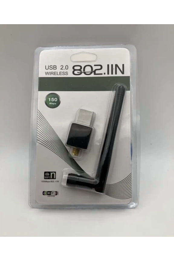 - Usb 2.0 Wireless 802.Iin W-Fi Network Dongle Adapter 150 Mbps Black