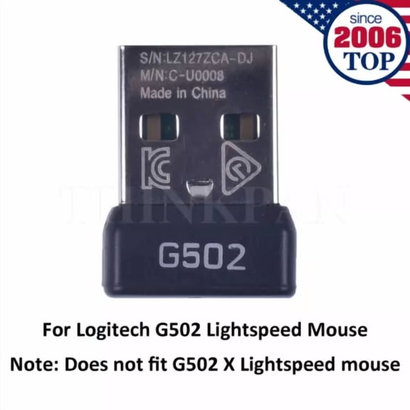 CRESTIN- Usb Dongle Mouse Receiver Adapter For Logitech G502 Lightspeed Wireless Mouse