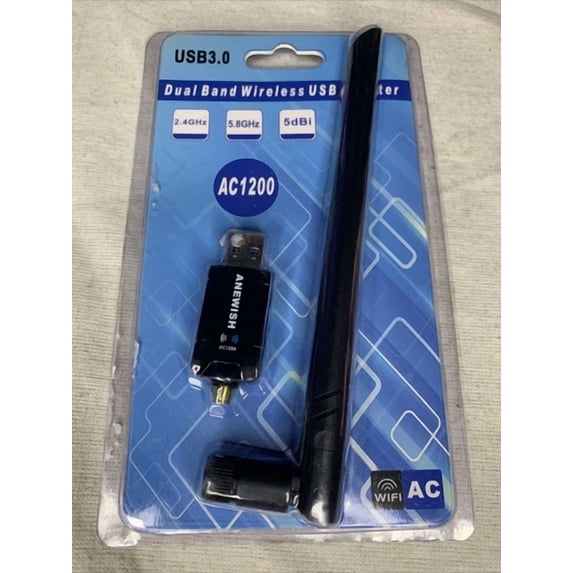 CRESTIN- Usb Wifi Adapter 1200Mbps, Anewish Wireless Adapter Usb 3.0 Dual Band