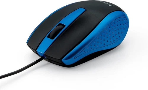 CRESTIN- Verbatim 99743 Blue Corded Notebook Optical Mouse W/Scroll Wheel
