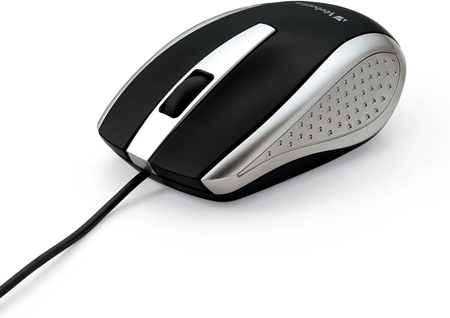 CRESTIN- Verbatim Wired Usb Computer Mouse - Corded For Laptops And Silver