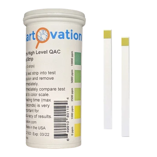 CRESTIN- Very High-Level Quaternary Ammonium (Qac, Multi Quat) Test Strips, 0-10,000 Ppm