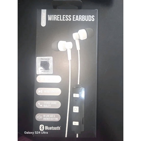 CRESTIN- Vibe Sound Wireless Bluetooth Dynamic Stereo Earbuds Black In-Line Mic & Answer