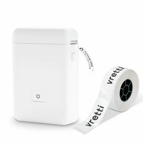 CRESTIN- Vretti Mini Pocket Thermal Printer Wireless Bluetooth Label Maker With Tape