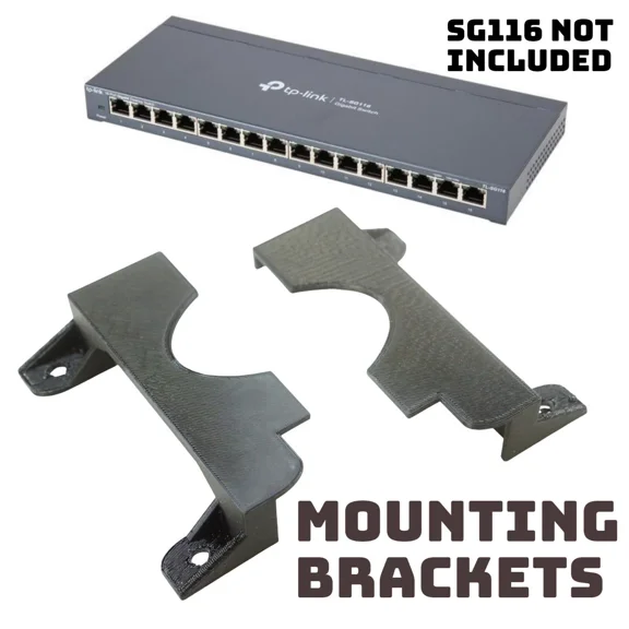 CRESTIN- Wall Mount & Under Table Mount Bracket For Tp-Link Tl-Sg116 Network Switch