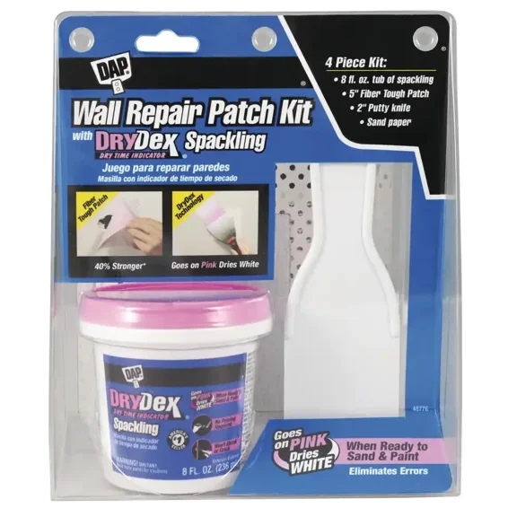 CRESTIN- Wall Repair Patch Drydex Spackling Kit Drywall Mesh Patch Sandpaper Dries White