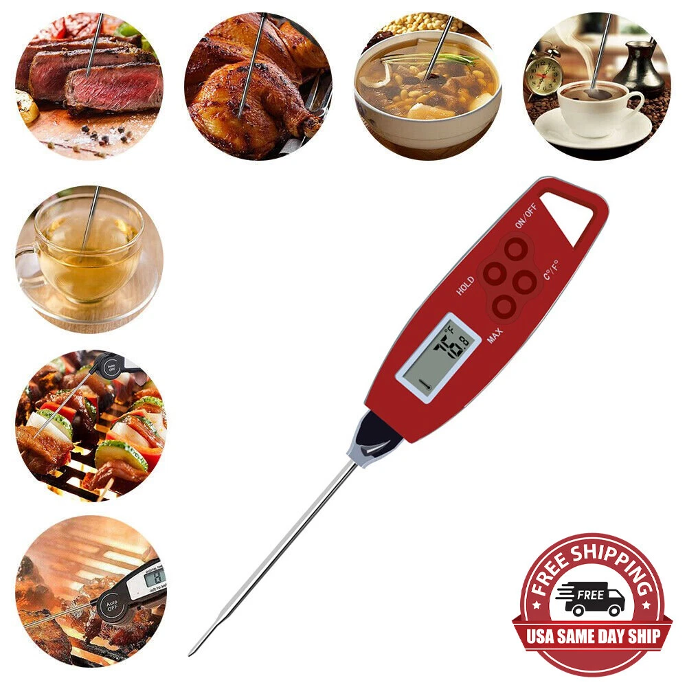 CRESTIN- Waterproof Digital Instant Read Meat Bbq Smoker Grill Kitchen Probe Thermometer
