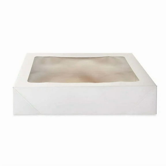 CRESTIN- White Cake Boxes With Windows, 19 In X 14 In X 4 In, 2 Count, By Way To Celebrat