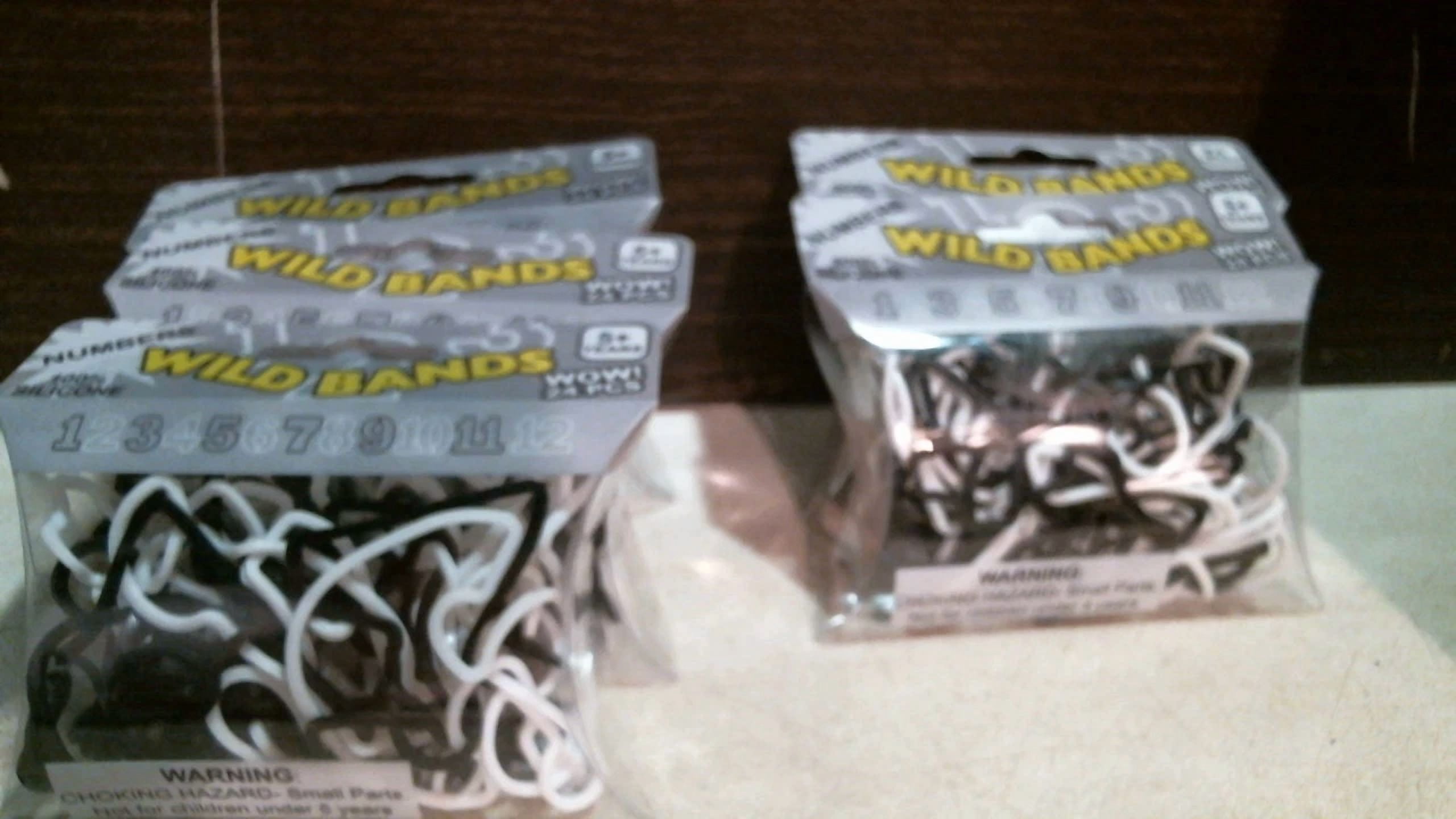 CRESTIN- Wild Bands 20010 Numbers Themed Rubber Bands, 5 Packs Per Order Free Shipping