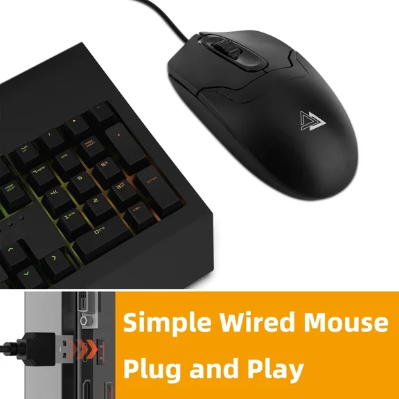 CRESTIN- Wired Usb 2.0 Optical Scroll Wheel Mouse For Pc Laptop Notebook Desktop 1000 Dpi