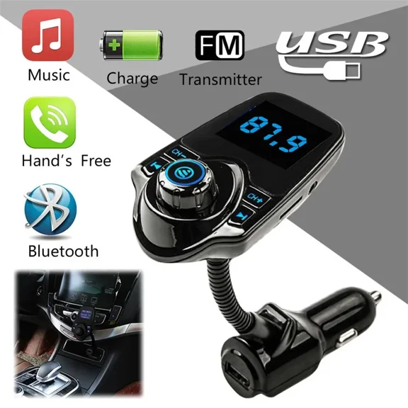 CRESTIN- Wireless Bluetooth In Car Fm Transmitter Usb Charger Aux Radio Adapter Handsfree