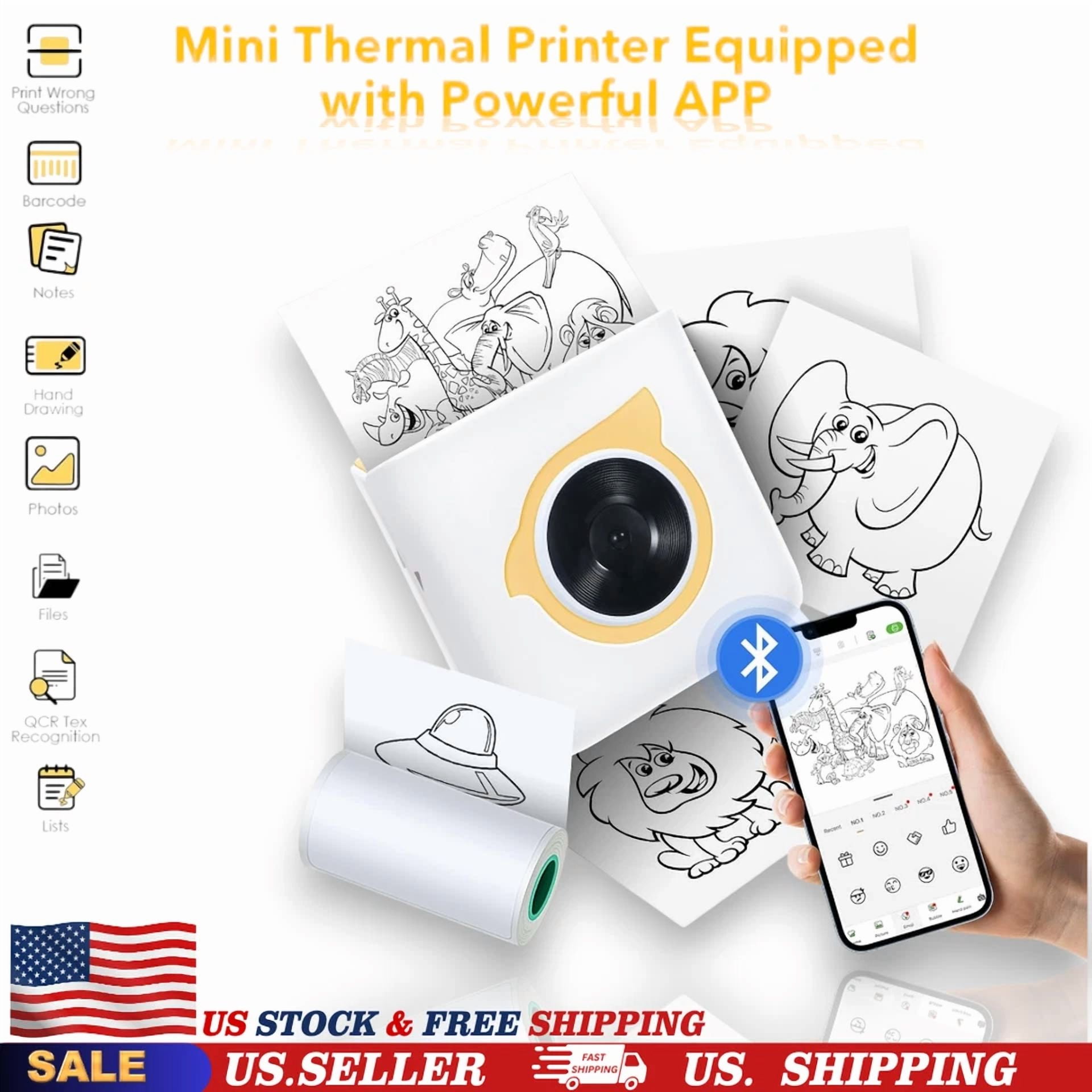 CRESTIN- Wireless Bluetooth Pocket Thermal Printers Label Maker For Diy Photo Printing Us