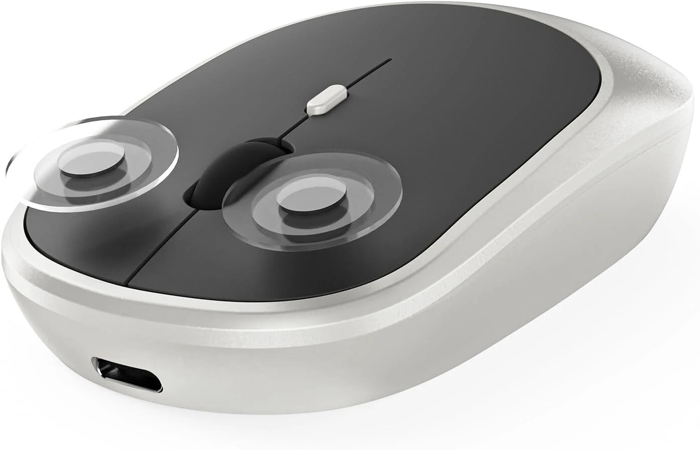 CRESTIN- Wireless Mouse, 2.4G Usb And Bluetooth Mouse For Laptop, Rechargeable Silent Sli