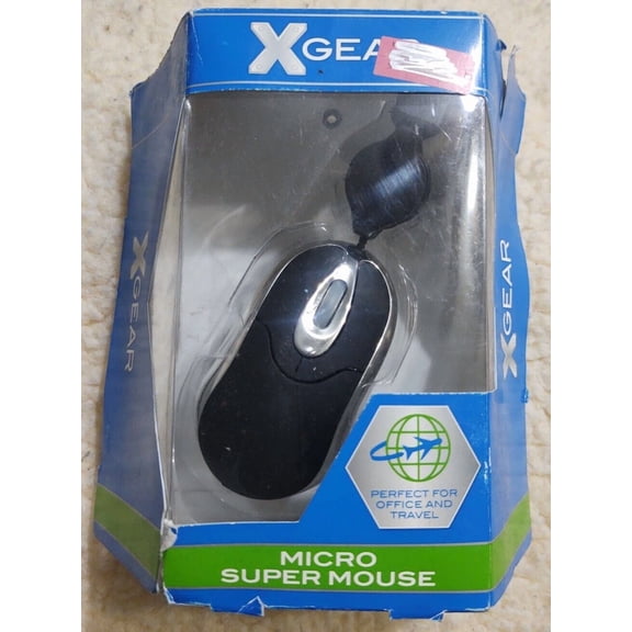 CRESTIN- Xgear Mini Retractable Usb Optical Scroll Wheel Computer Notebook Mouse Black