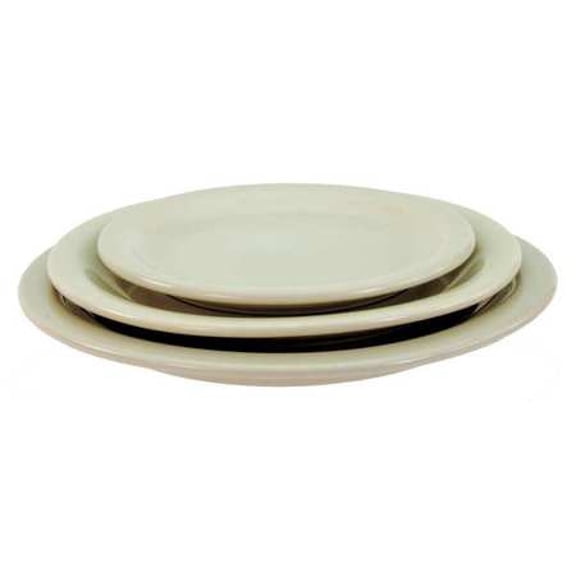 CRESTWARE CM42 Plate, 6-3/8", Ceramic Bone White PK36