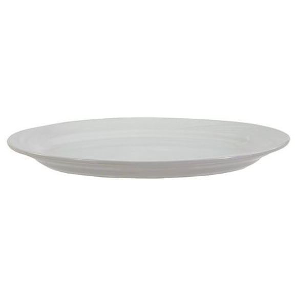 CRESTWARE RE56 Platter,12-1/2x8-3/4 In,Bone Wht,PK12