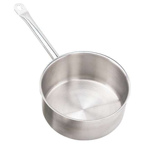 18" Silver Aluminum Stainless Steel Saute Pan with Lid