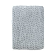 CREVENT 30''X40'' Cozy Fluffy Warm Fleece Baby Crib Blanket for Unisex Infant Toddler Crib Cot Stroller - Wave Grey