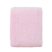 CREVENT 30''X40'' Cozy Fluffy Warm Fleece Infant Blanket for Girls & Boys Toddler Crib Cot Stroller - Wave Baby Pink