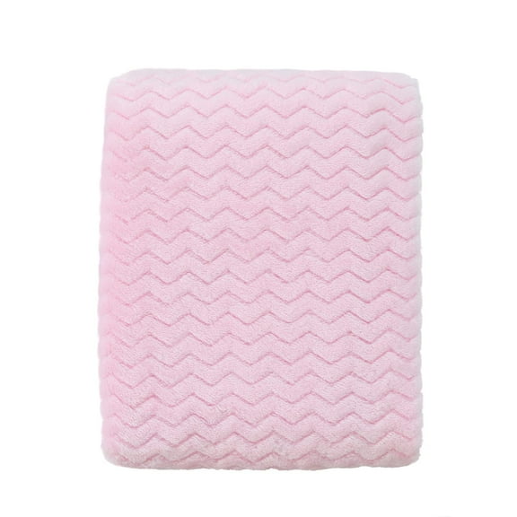 CREVENT 30''X40'' Cozy Fluffy Warm Fleece Infant Blanket for Girls & Boys Toddler Crib Cot Stroller - Wave Baby Pink