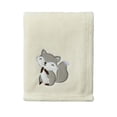 thumbnail image 1 of CREVENT 30''X40'' Light Cozy Plush Fluffy Warm Fleece Receiving Baby Blanket for Infant Toddler Crib Cot Stroller, Baby Birthday Ivory Fox, 1 of 6