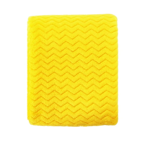 CREVENT 30''X40'' Soft Cozy Warm Baby Blankets for Boys Girls Solid Color - All Season Use - Newborn Essentials (Wave Yellow)