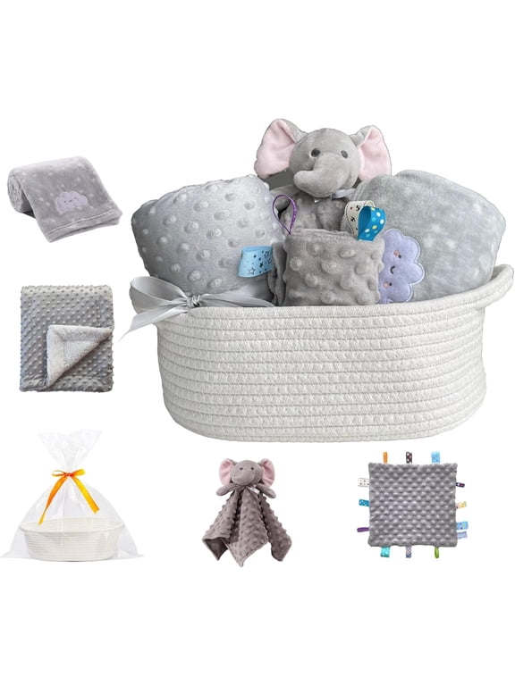 Baby Gift Set for Newborns Baby Shower,Gray,6 Pack
