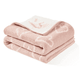thumbnail image 1 of CREVENT Chenille Receiving Baby Blanket,, 30x40 Inches, Pink Heart, 1 of 5
