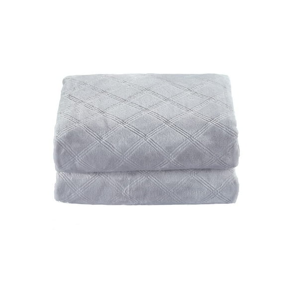 CREVENT Comfy Small Plush Flannel Fleece Throw Blanket for Infant Girls and Boys/Kids/Toddlers Spring Summer All Seasons(30"X40" Light Grey)
