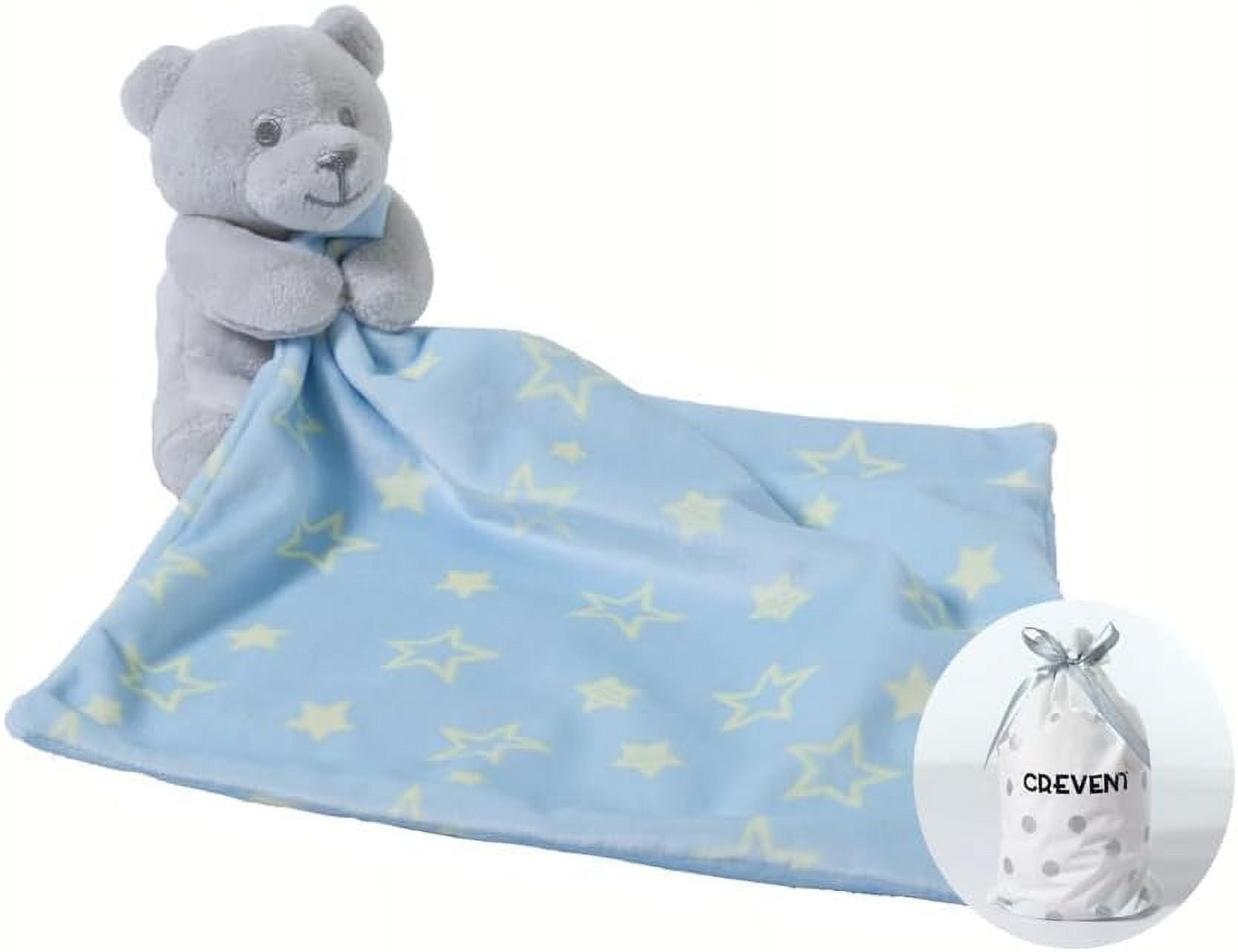 CREVENT Cozy Plush Baby Security Blanket Loveys for Baby Boys with