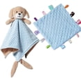 thumbnail image 1 of CREVENT Cozy Plush Baby Security Blankets Gift Set,Blue Dog,2 Pack, 1 of 4