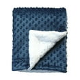 thumbnail image 1 of CREVENT Cozy Soft and Warm Sherpa Baby Blanket for Infant Toddler's Crib Cot Stroller Gift for Baby Girls All Season Use(30"X40" Navy Dot), 1 of 7