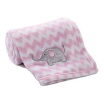 CREVENT Cute Plush Baby Blanket for Infant Girls, Giftable Suitable, 30"X40", Pink Elephant