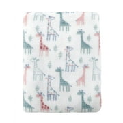 CREVENT Cute Silky Plush Baby Blanket for Infants Toddlers Newborns Crib Cot Stroller, Giftable Suitable for All Season,Ivory Giraffe
