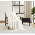 thumbnail image 1 of CREVENT Farmhouse Chenille Throw Blanket for Couch Home Decoration, Soft Warm Cozy(50''X60'' Ivory), 1 of 6