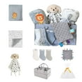 thumbnail image 1 of CREVENT Gift Set for Newborns -Diaper Caddy Organizer Basket with 2 Blankets, 1 Taggie, 1 Lovey, 3 Socks，1 Gift Bag with Ribbon - Welcome Essential Baby Shower (Neutral）, 1 of 9