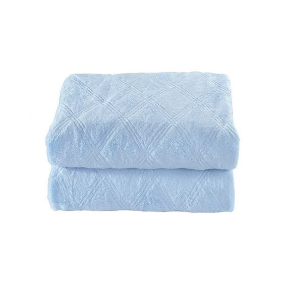 CREVENT Small Soft Cozy and Warm Fleece Baby Boy Throw Blanket for Infant/Kids/Newborns/Crib/Stroller/Cradle (30"X40" Light Blue)