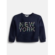 Baby, Toddler, and Little Kids Crewneck Sweatshirt with Long Sleeves, Sizes 6M - 10/12